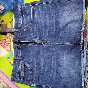 Hi rise mini denim skirt